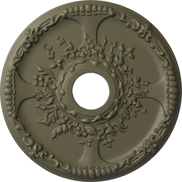 Ekena Millwork Antioch Ceiling Medallion (Fits Canopies up to 3 1/2"), 18"OD x 3 1/2"ID x 1 3/8"P, Spartan Stone CM18SESSF - main
